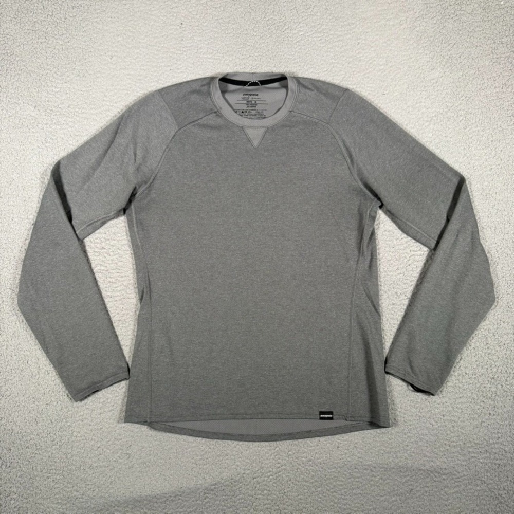 Patagonia Shirt Mens Medium Gray Capilene Baselayer Cool Midweight UPF Outdoor
